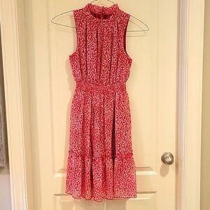 Enfocus Studio red and white print sleeveless dress. Sz 10.